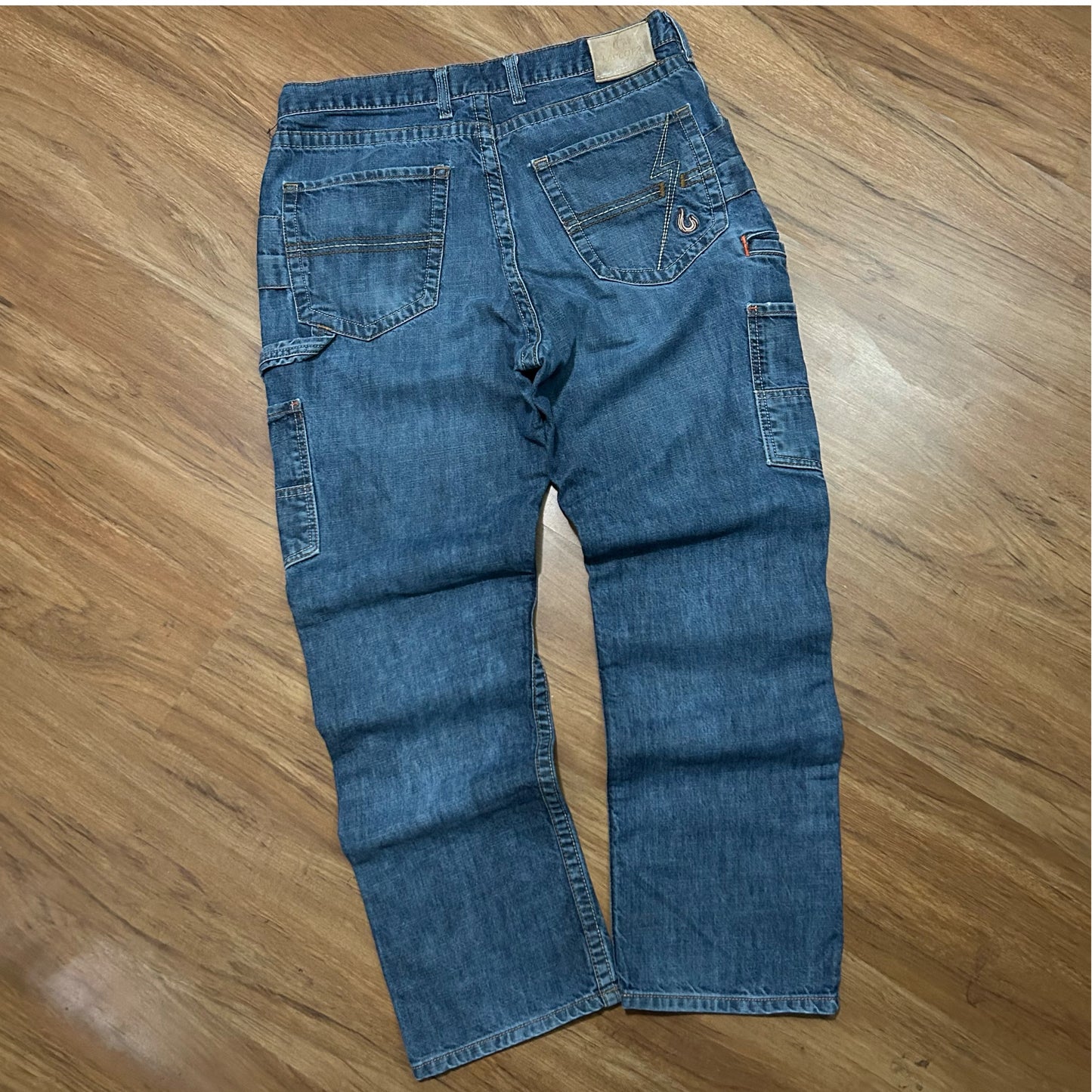 (34) Y2K Lapco FR Dark Wash Denim Jeans