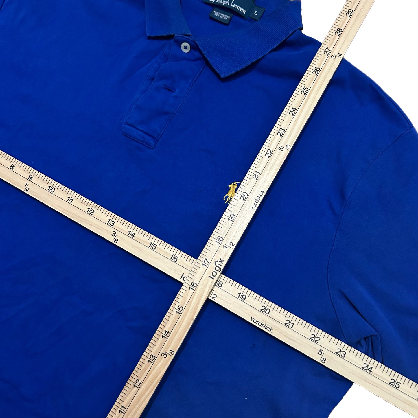 (L) Vintage Polo Ralph Lauren Blue Polo Shirt