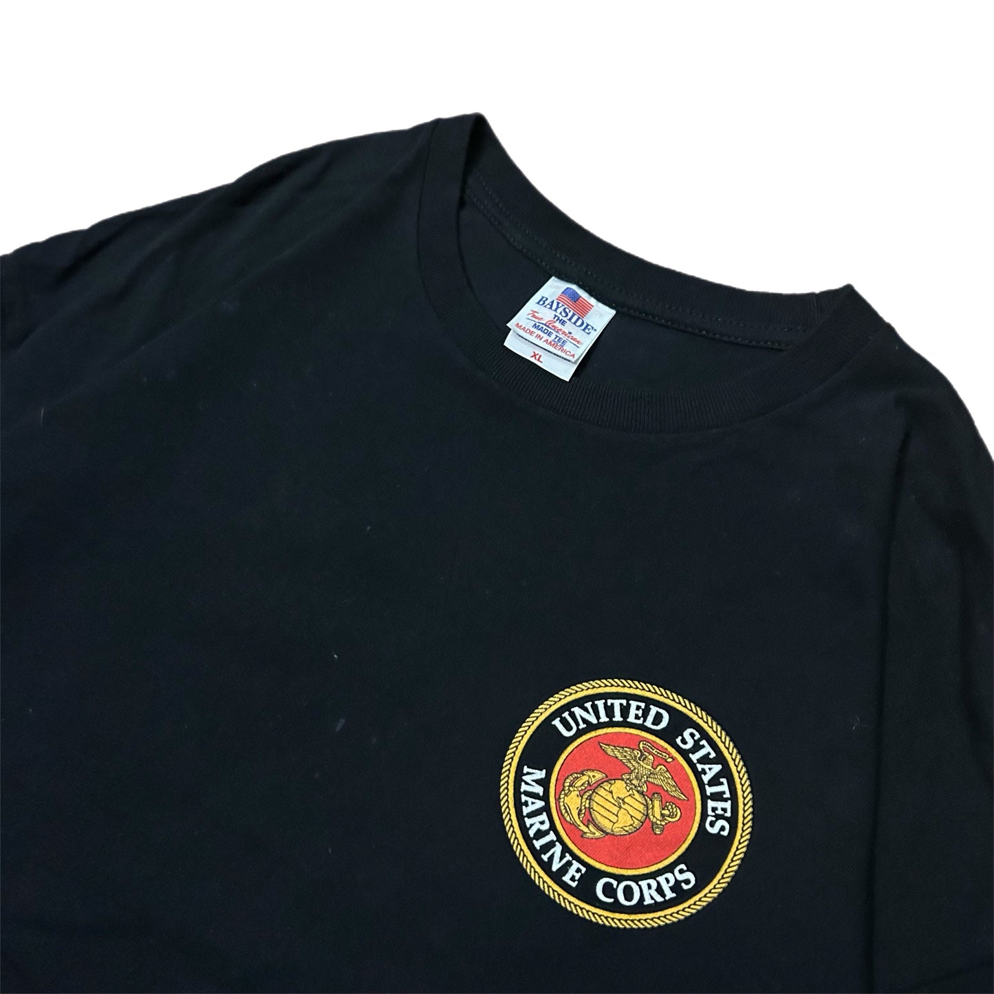 (XL) Vintage United States Marine Corps Logo Black T-Shirt