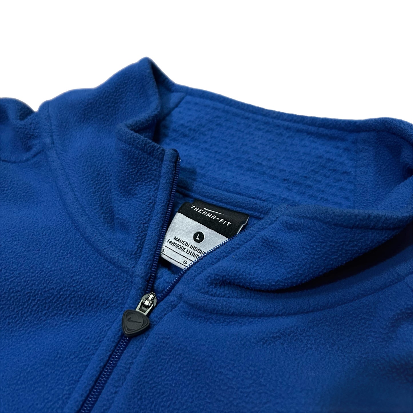 (L) Blue Nike Therma Fit Zip-Up Fleece