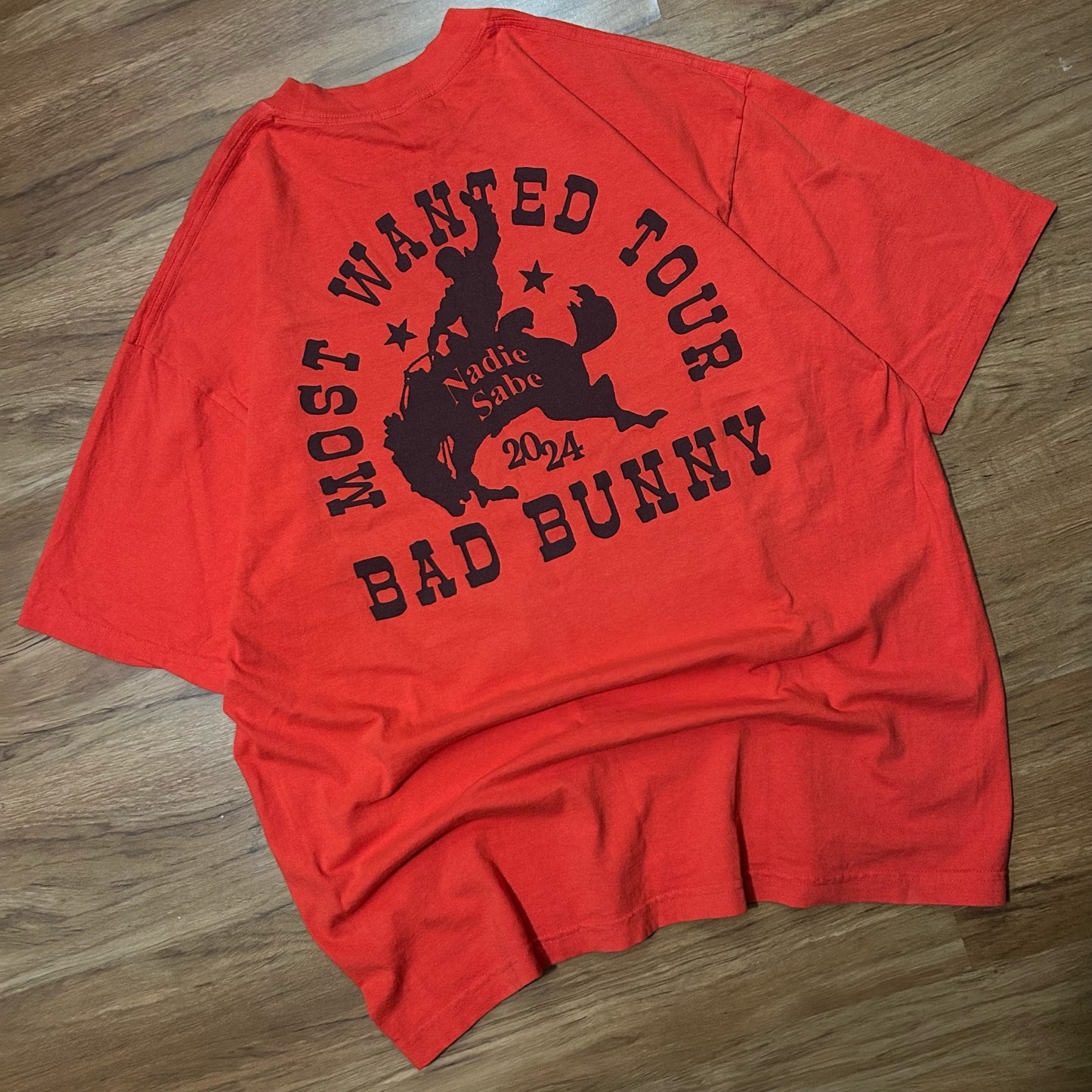 (XL) 2024 Bad Bunny Nadie Sabe Orange T-Shirt
