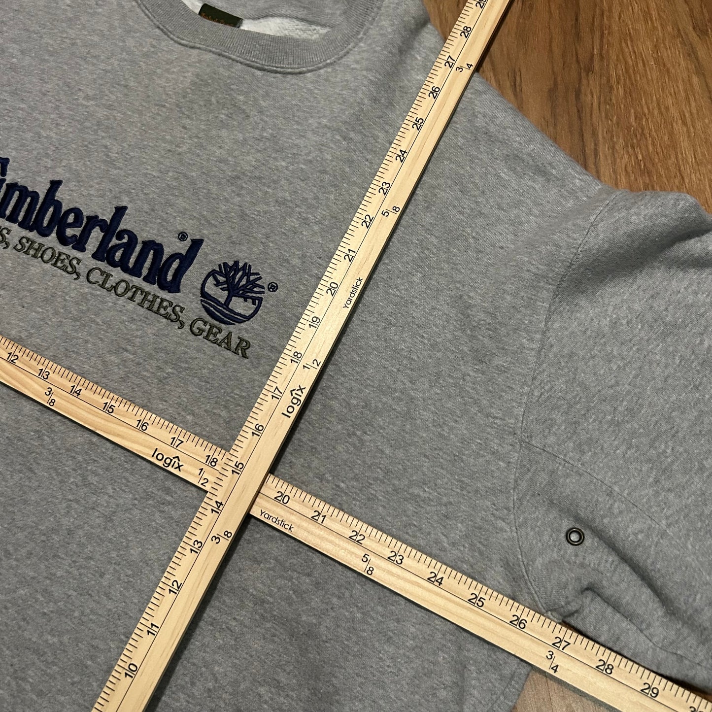 (XL) Vintage Y2K Timberland Grey Pullover Crewneck