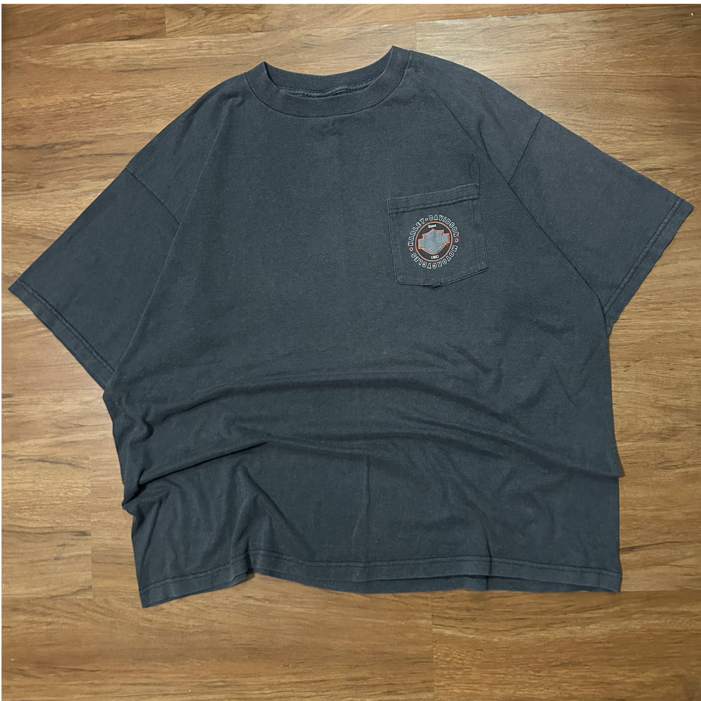 (XL) Vintage Harley Davidson Palm Springs California Washed Black T-Shirt