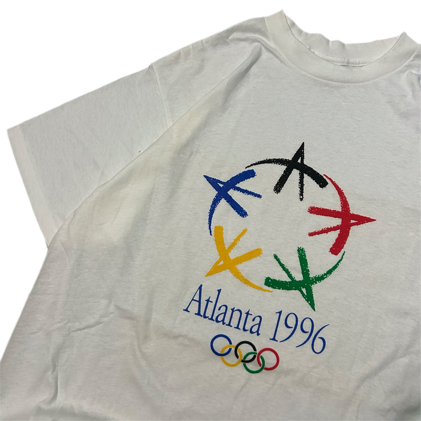(XL) Vintage 1996 Atlanta Olympics White T-Shirt