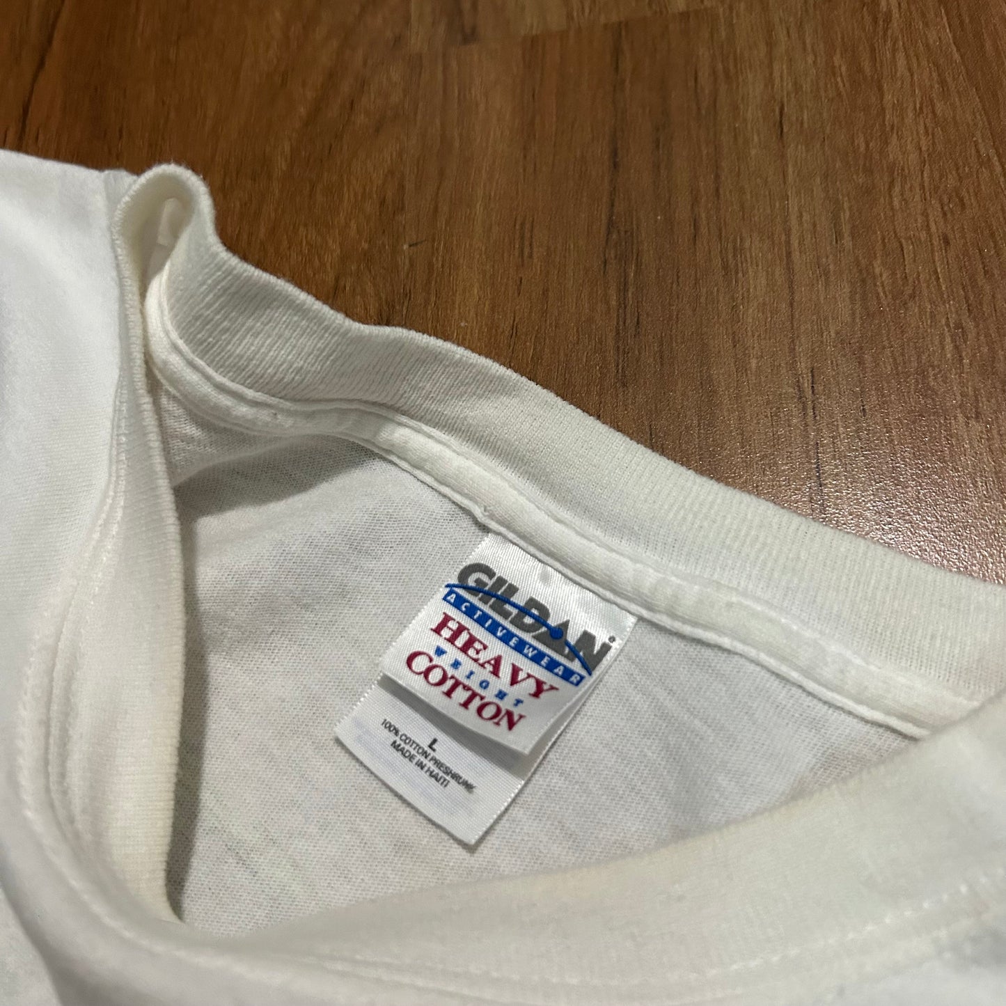 (L) Vintage 2000s All About Benjamins Money White T-Shirt