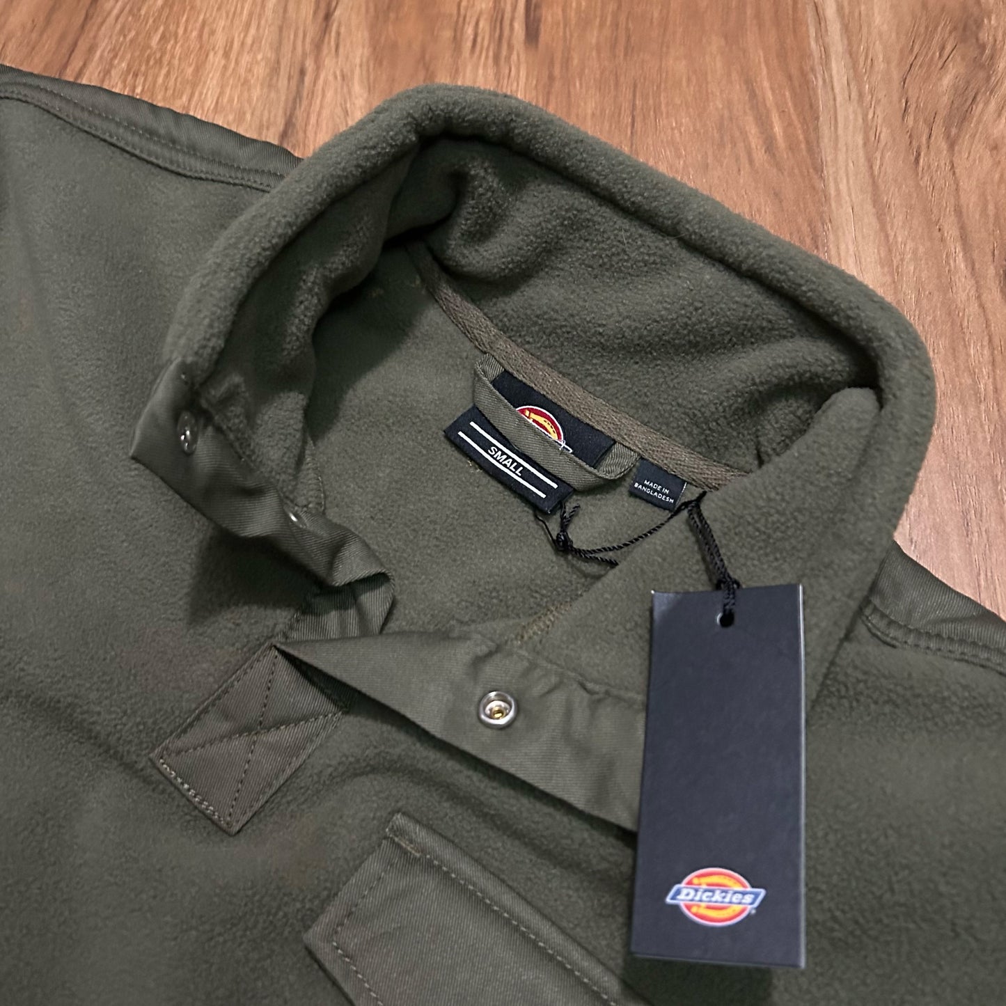 (S) Dickies Port Allen Polar Olive Green Fleece