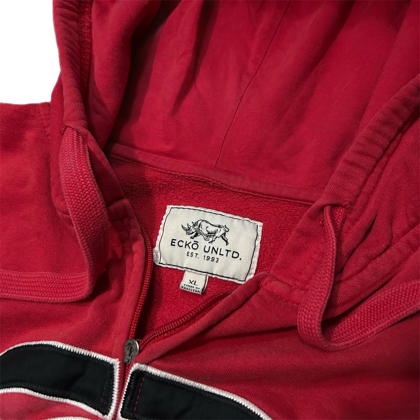 (XXL) Y2K Red Ecko Unltd Zip-Up Hoodie