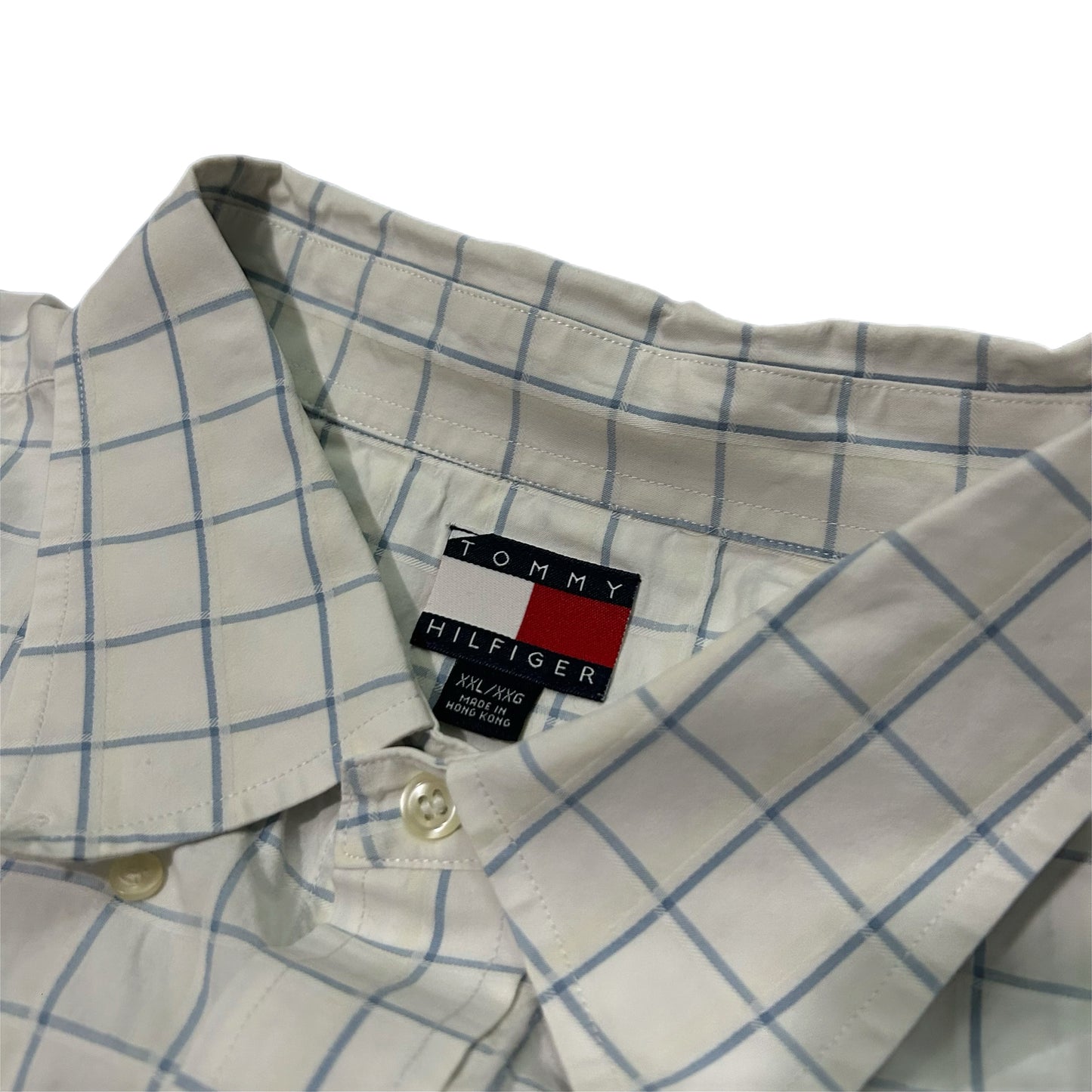 (XXL) Vintage Tommy Hilfiger White Button-Up