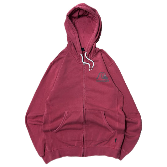 (S) Quicksilver Logo Pullover Zip-Up Red Jacket