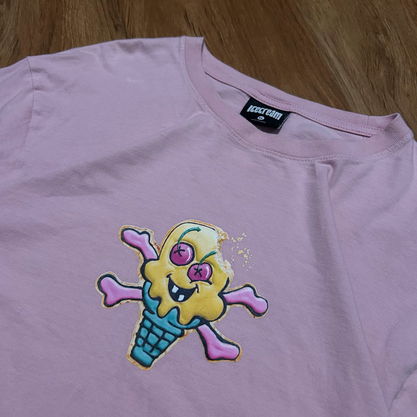 (XL) Retro Ice Cream Cookie SS Pink Nectar T-Shirt