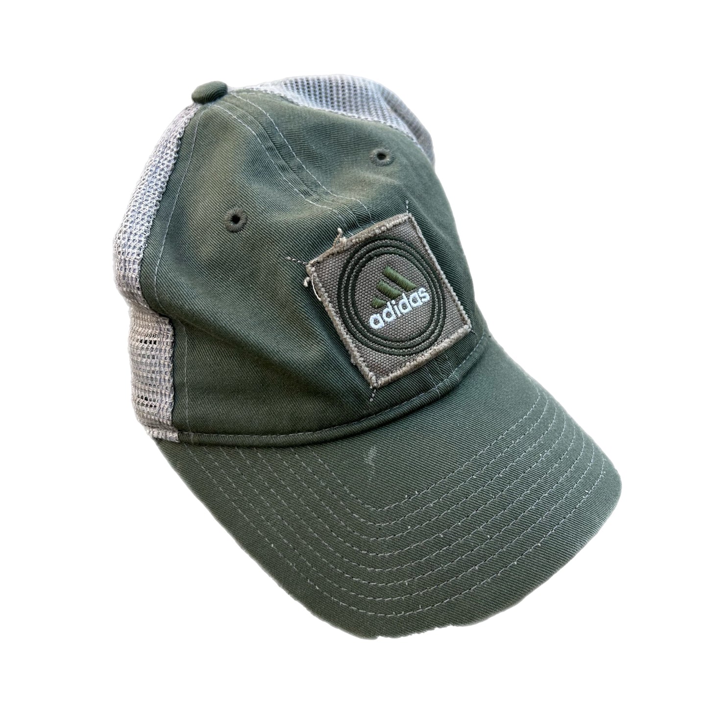 (OS) Y2K Adidas Olive Green Distressed Hat