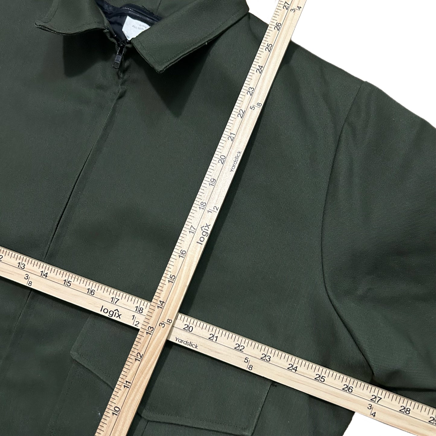 (XL) Vintage Military Army Navy Green Bomber Zip-Up Jacket