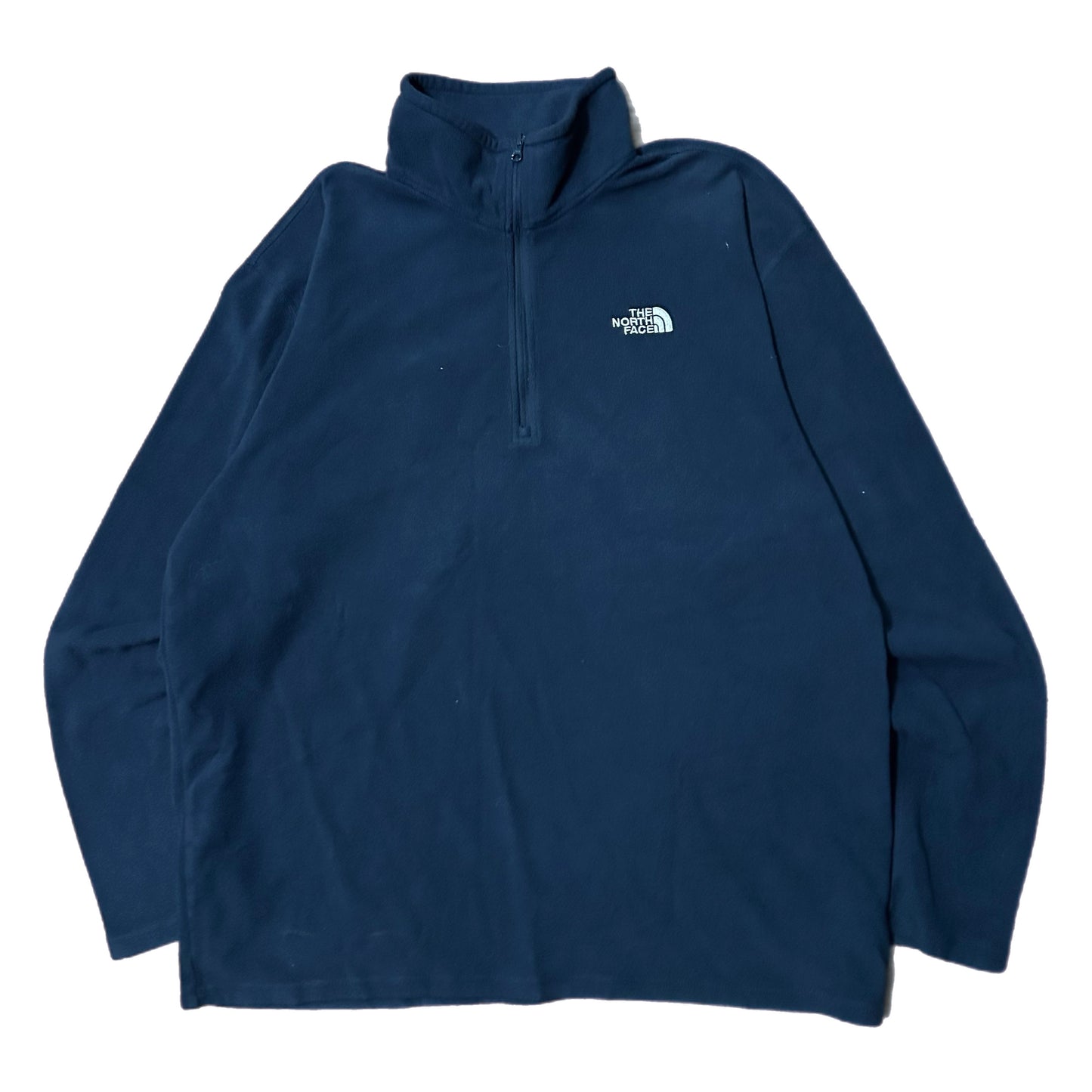 (L) The North Face Navy Blue Quarter-Zip Fleece
