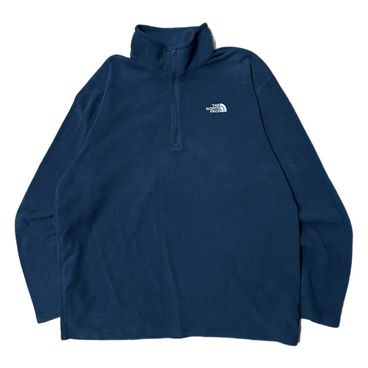 (L) The North Face Navy Blue Quarter-Zip Fleece