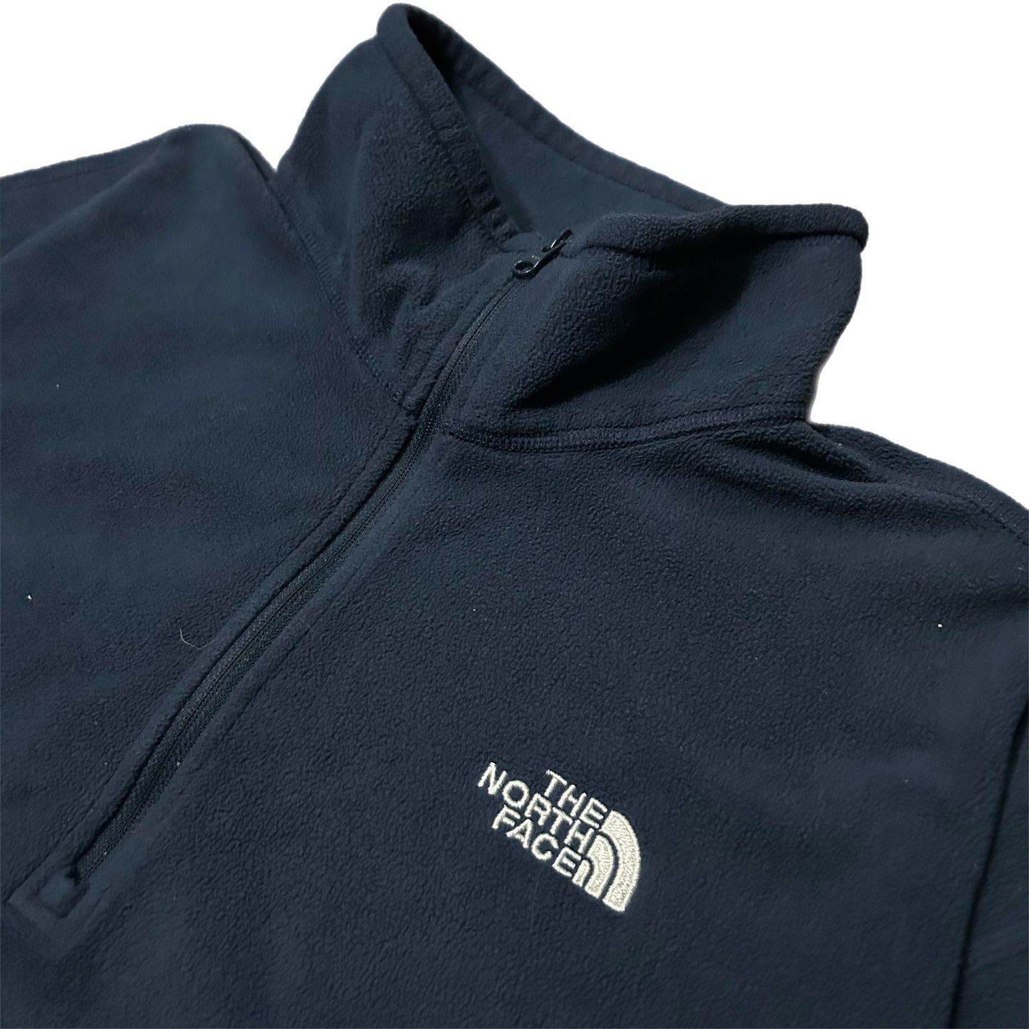 (L) The North Face Navy Blue Quarter-Zip Fleece