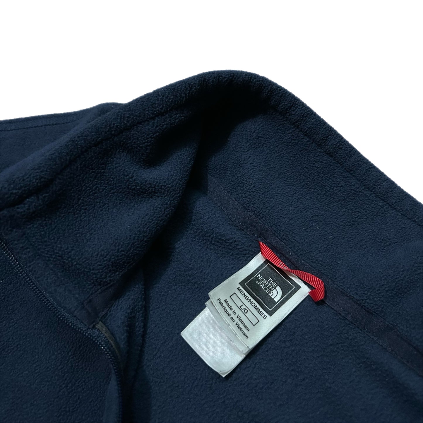 (L) The North Face Navy Blue Quarter-Zip Fleece