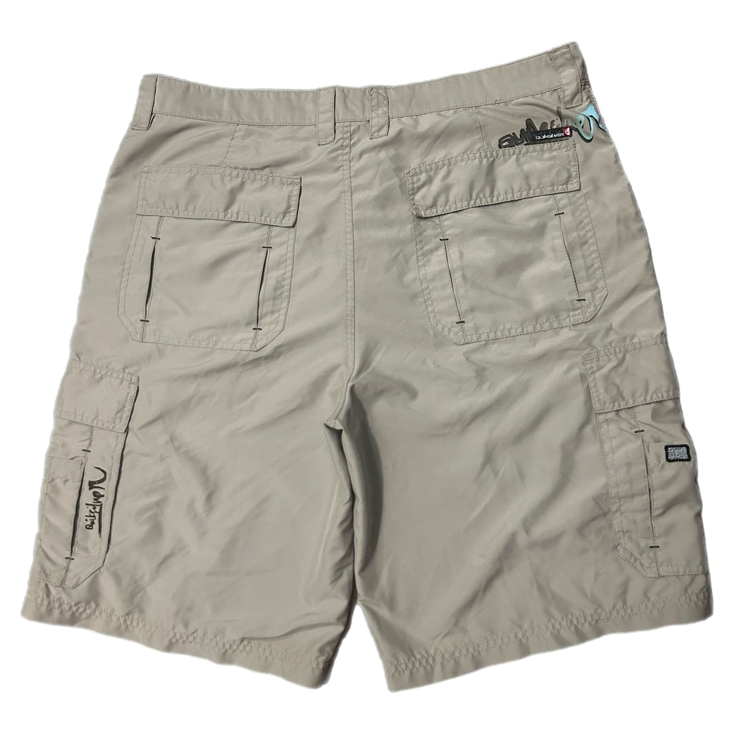 (38) Y2K Quicksilver Board Cargo Beige Shorts