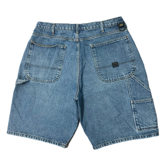 (36) Vintage Polo Ralph Lauren Dark Wash Carpenter Denim Shorts