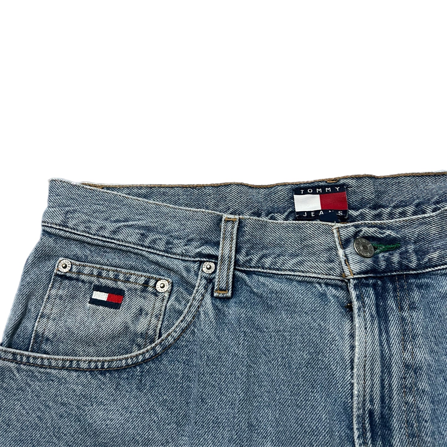 (36) Vintage Tommy Hilfiger Baggy Denim Shorts