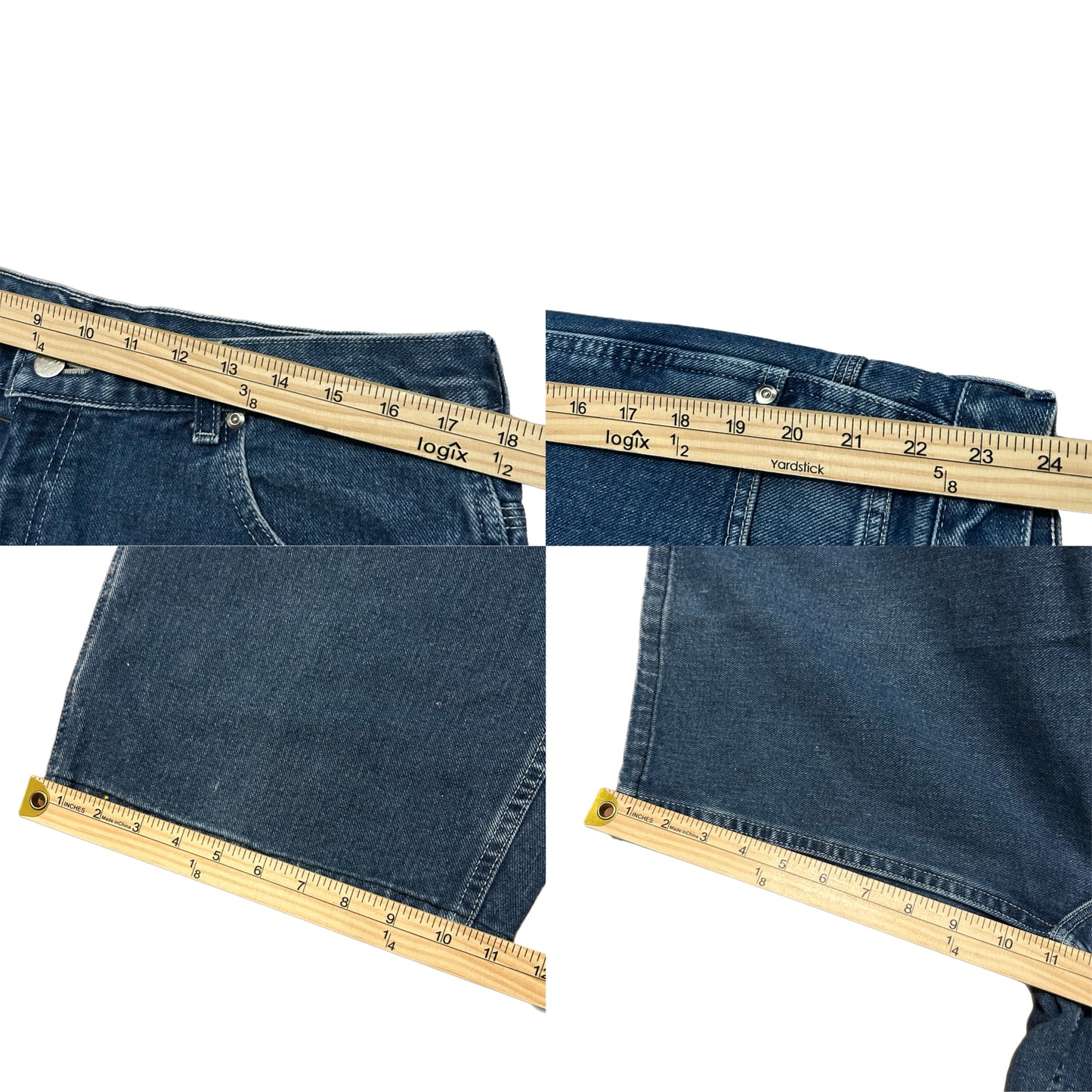 (38) Outback Rider Dark Wash Carpenter Denim Shorts