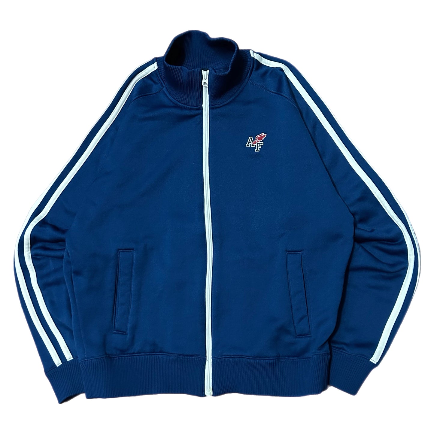 (S) Y2K Abercrombie & Fitch Track Navy Zip Jacket