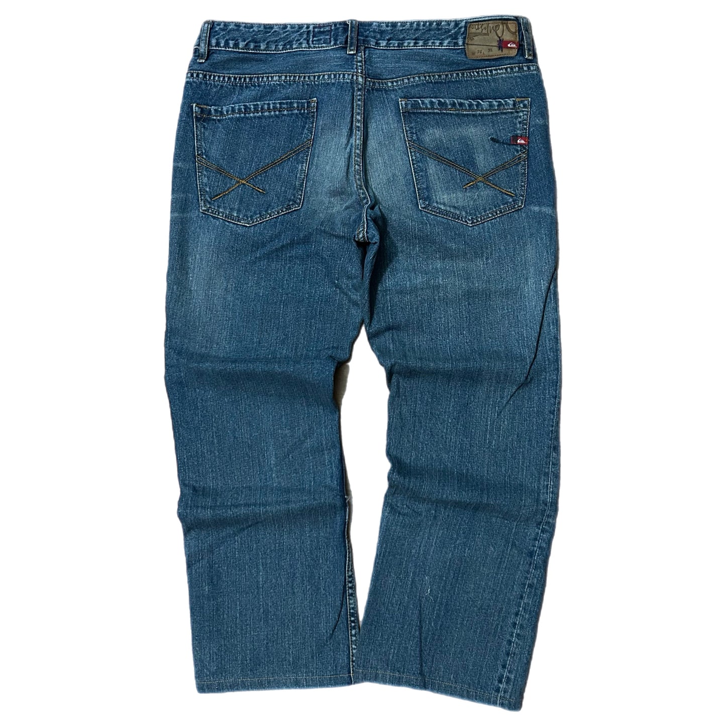 (36) Y2K Quicksilver Baggy Dark Wash Denim Jeans