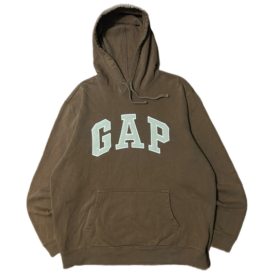 (L) Vintage GAP Brown Fleece Pullover Hoodie
