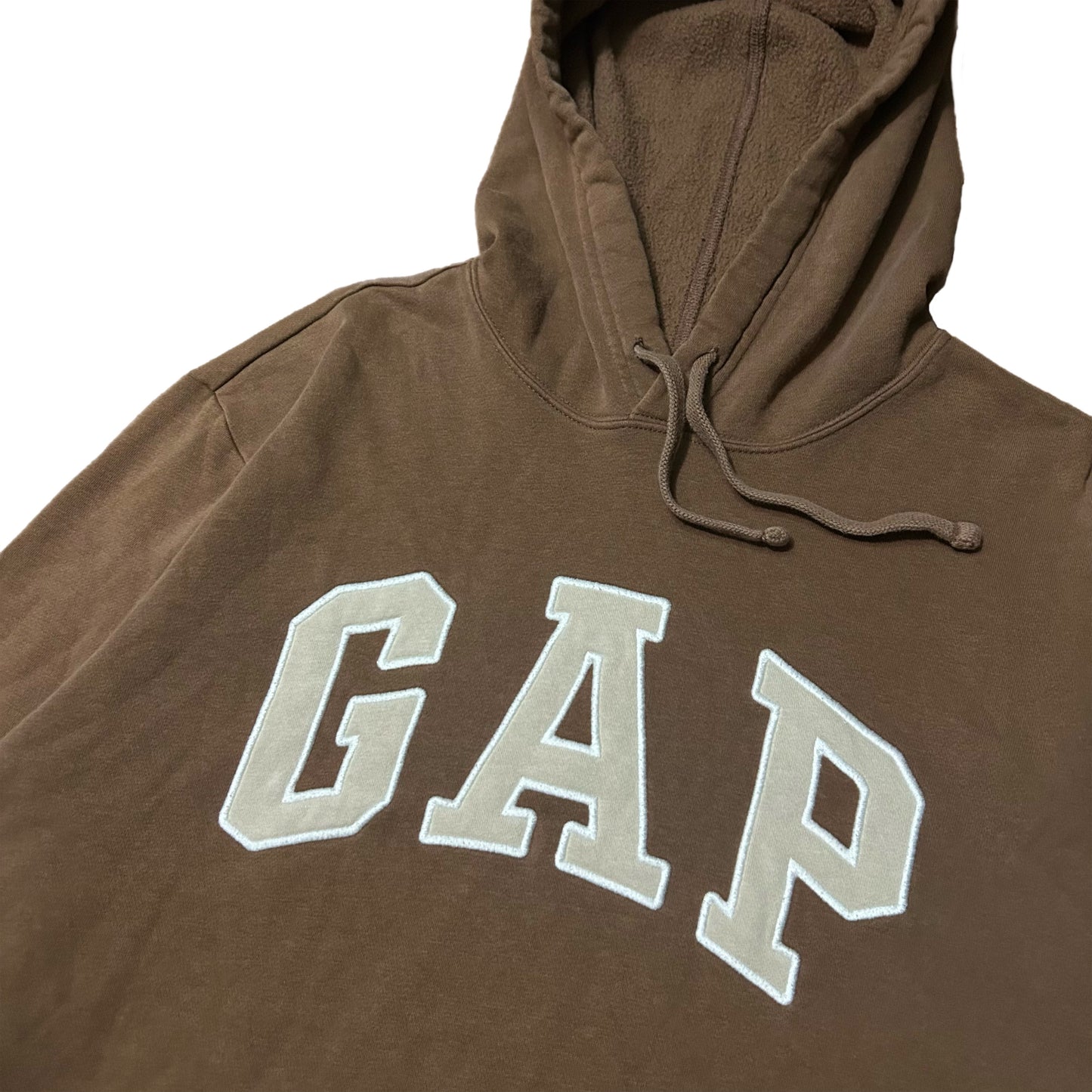 (L) Vintage GAP Brown Fleece Pullover Hoodie