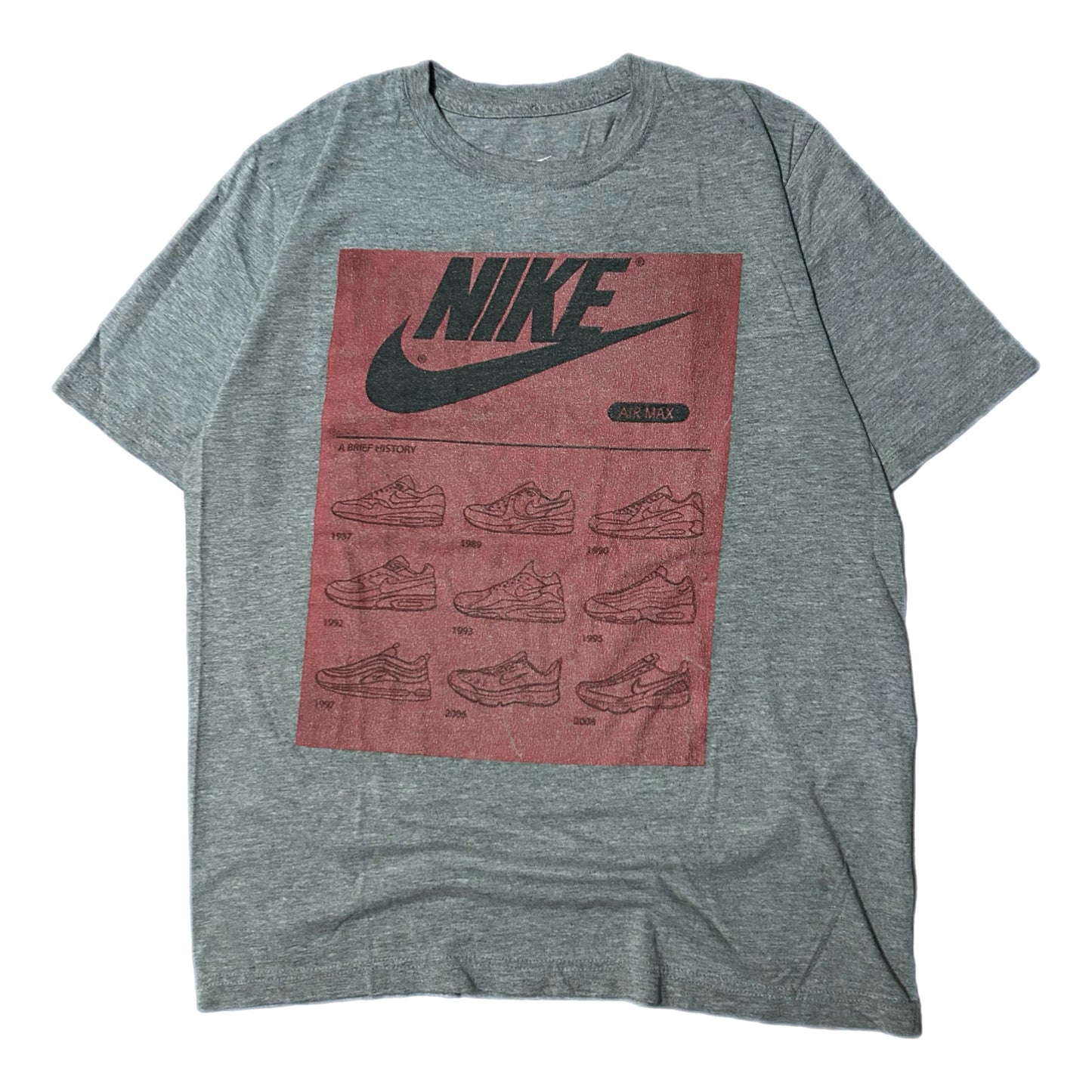 (M) Nike Air Max Brief History Graphic Grey T-Shirt