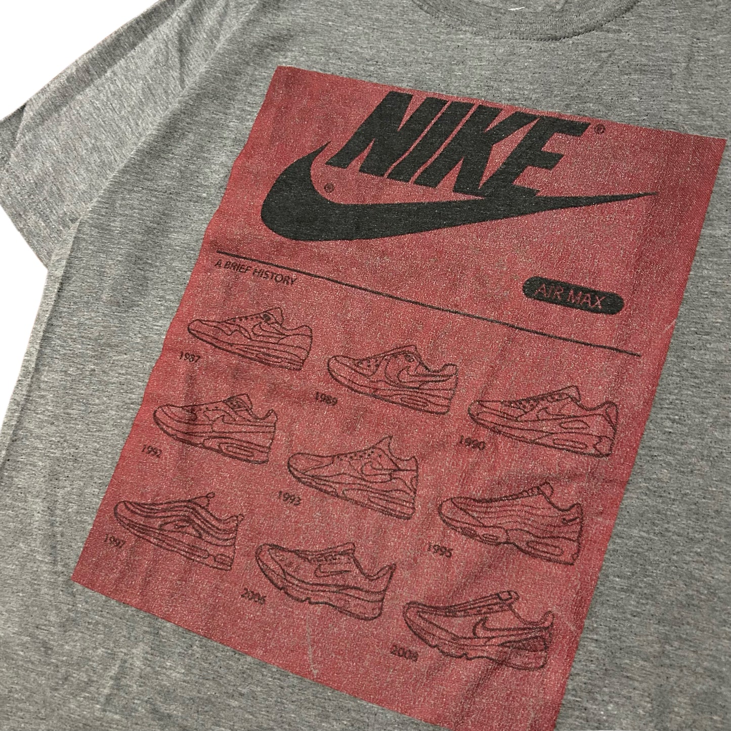 (M) Nike Air Max Brief History Graphic Grey T-Shirt