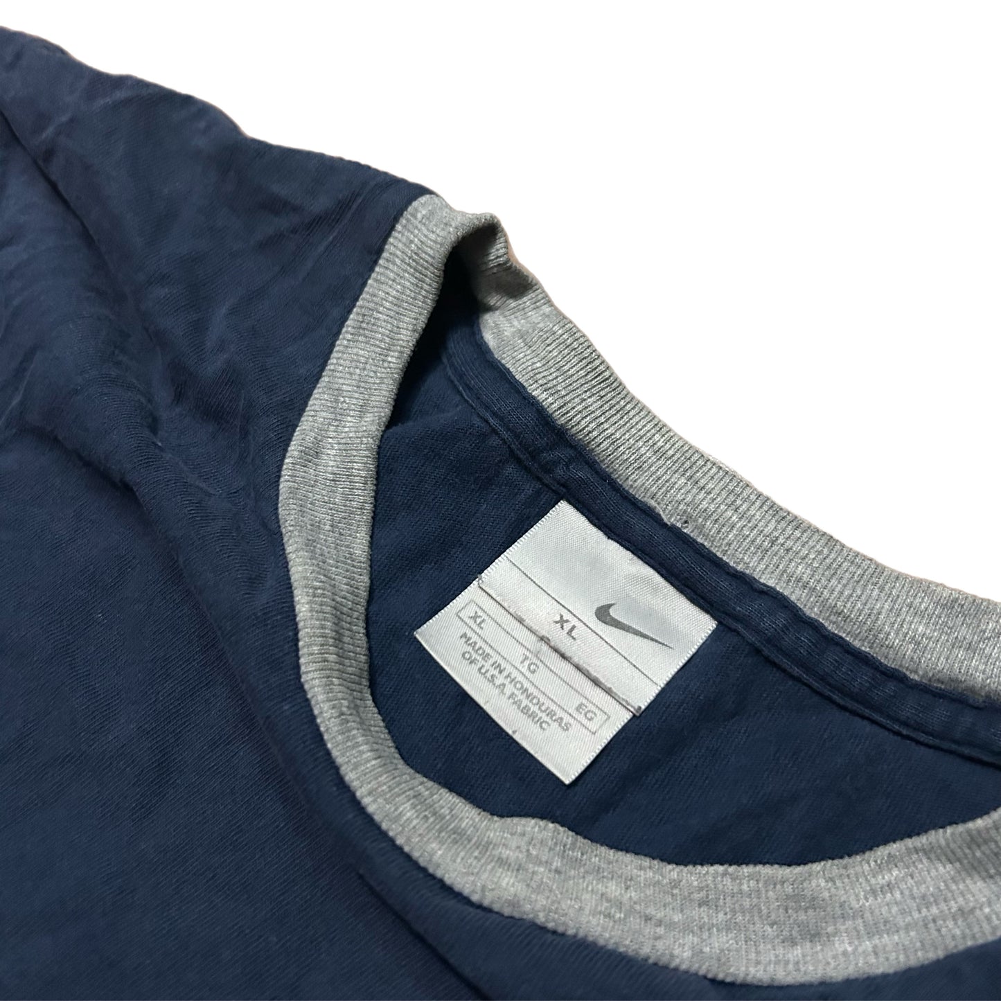 (XL) Y2K Nike Embroidered Navy Longsleeve Shirt