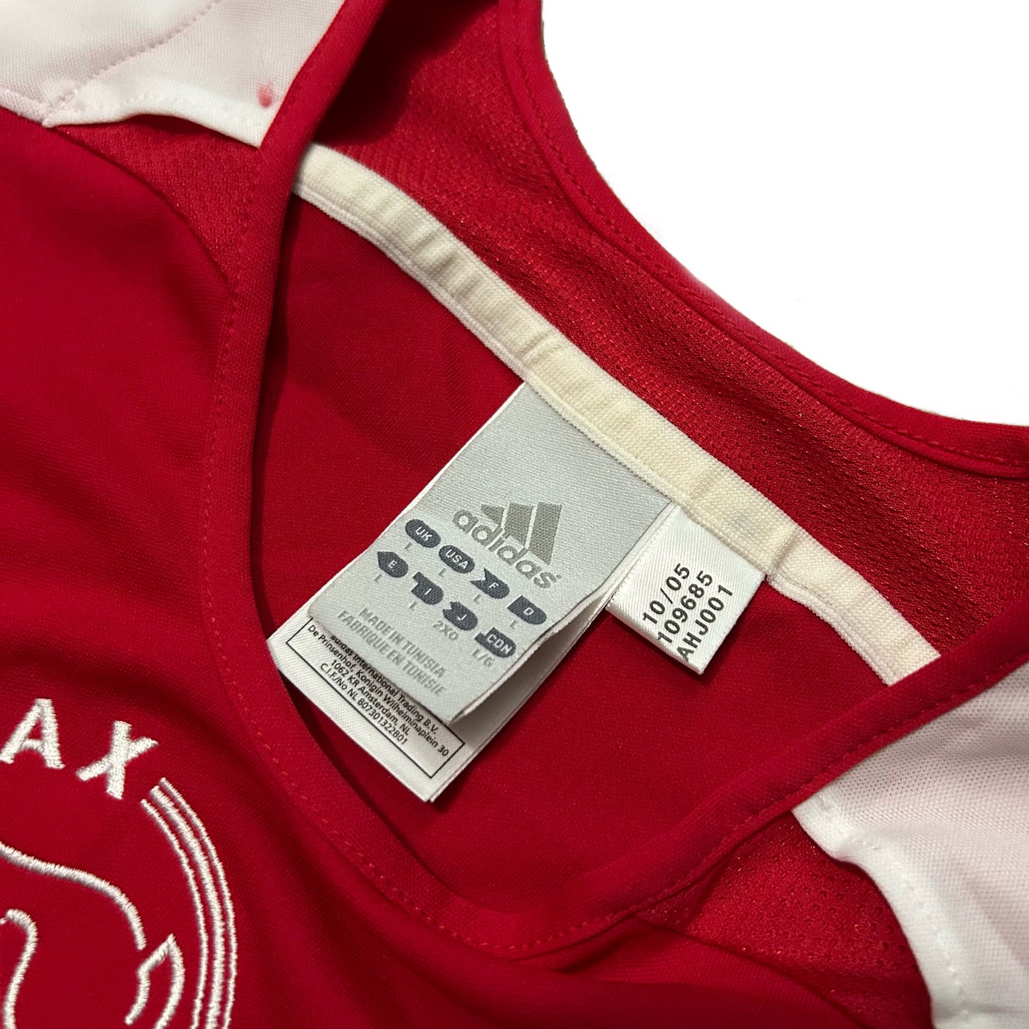(L) 2005 Adidas AJAX Amsterdam Soccer Jersey