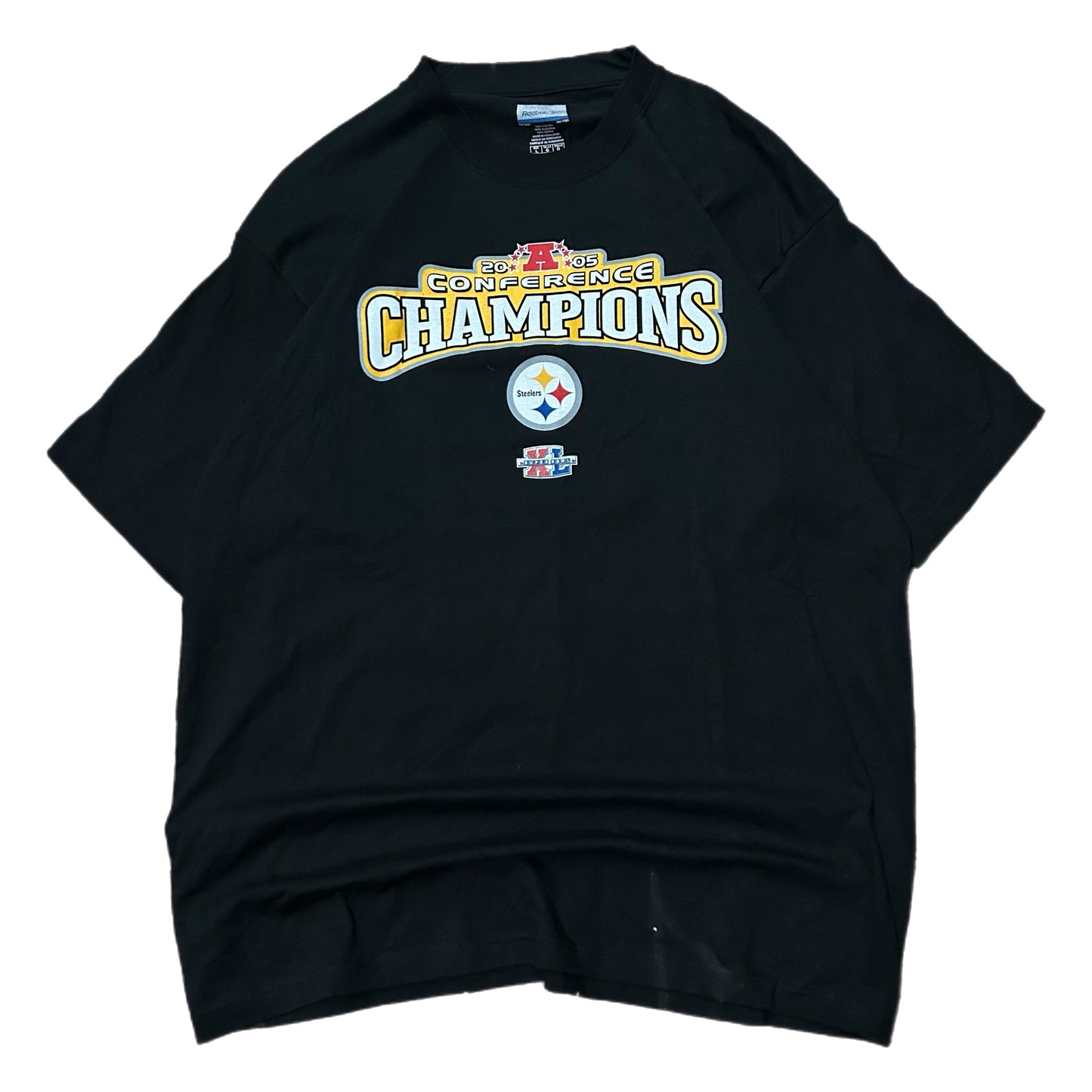 (L) 2005 Reebok Pittsburgh Steelers Conference Champions Shirt