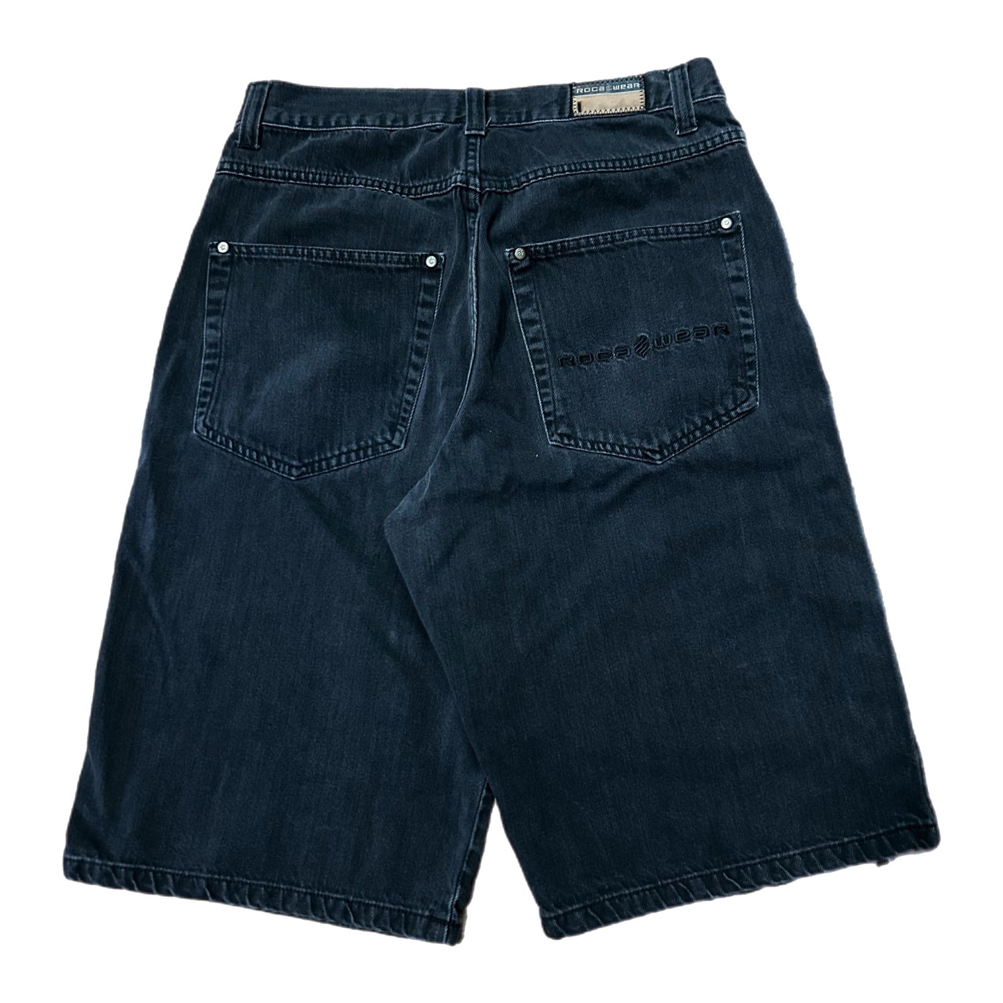 (34) Y2K Roca Wear Baggy Black Jorts