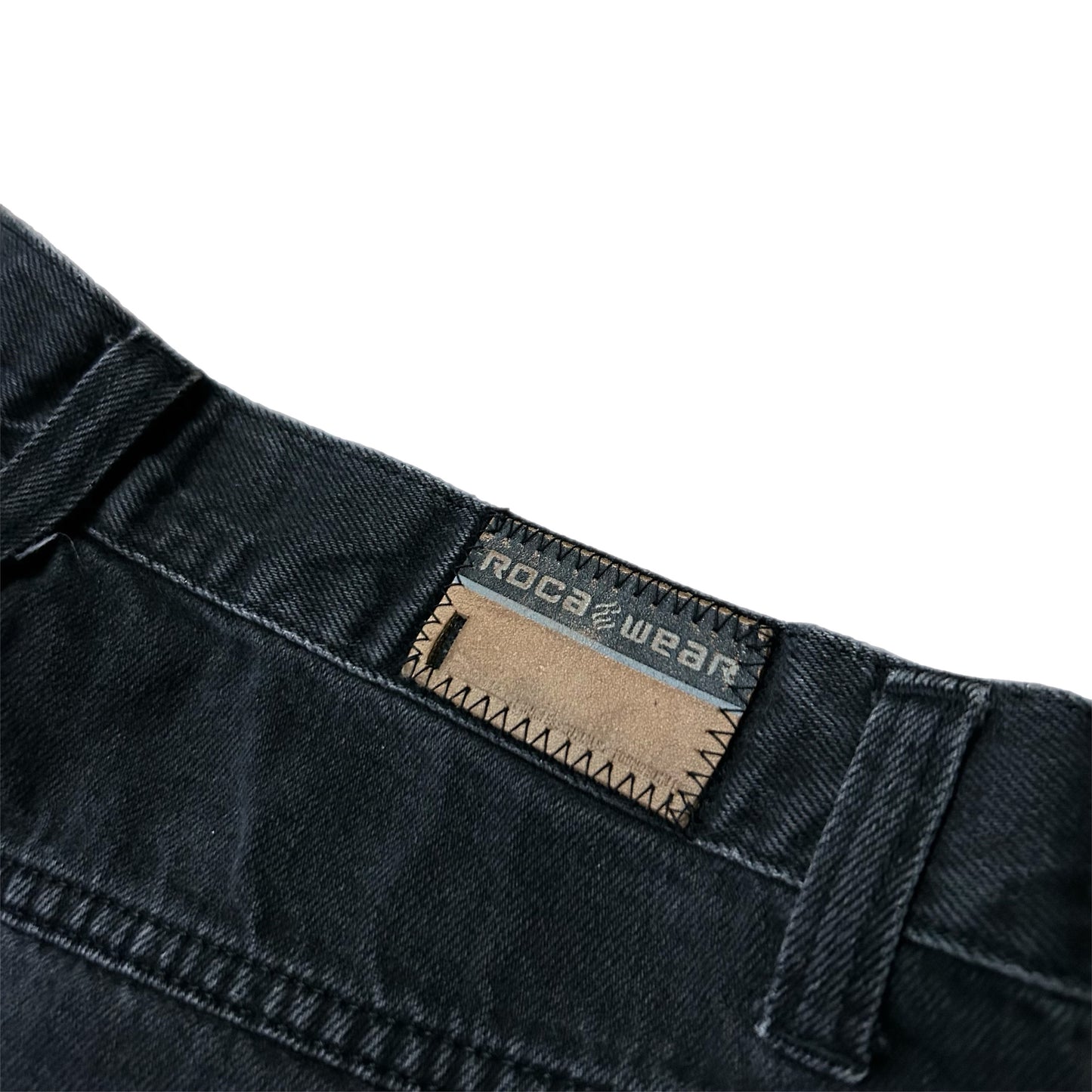 (34) Y2K Roca Wear Baggy Black Jorts