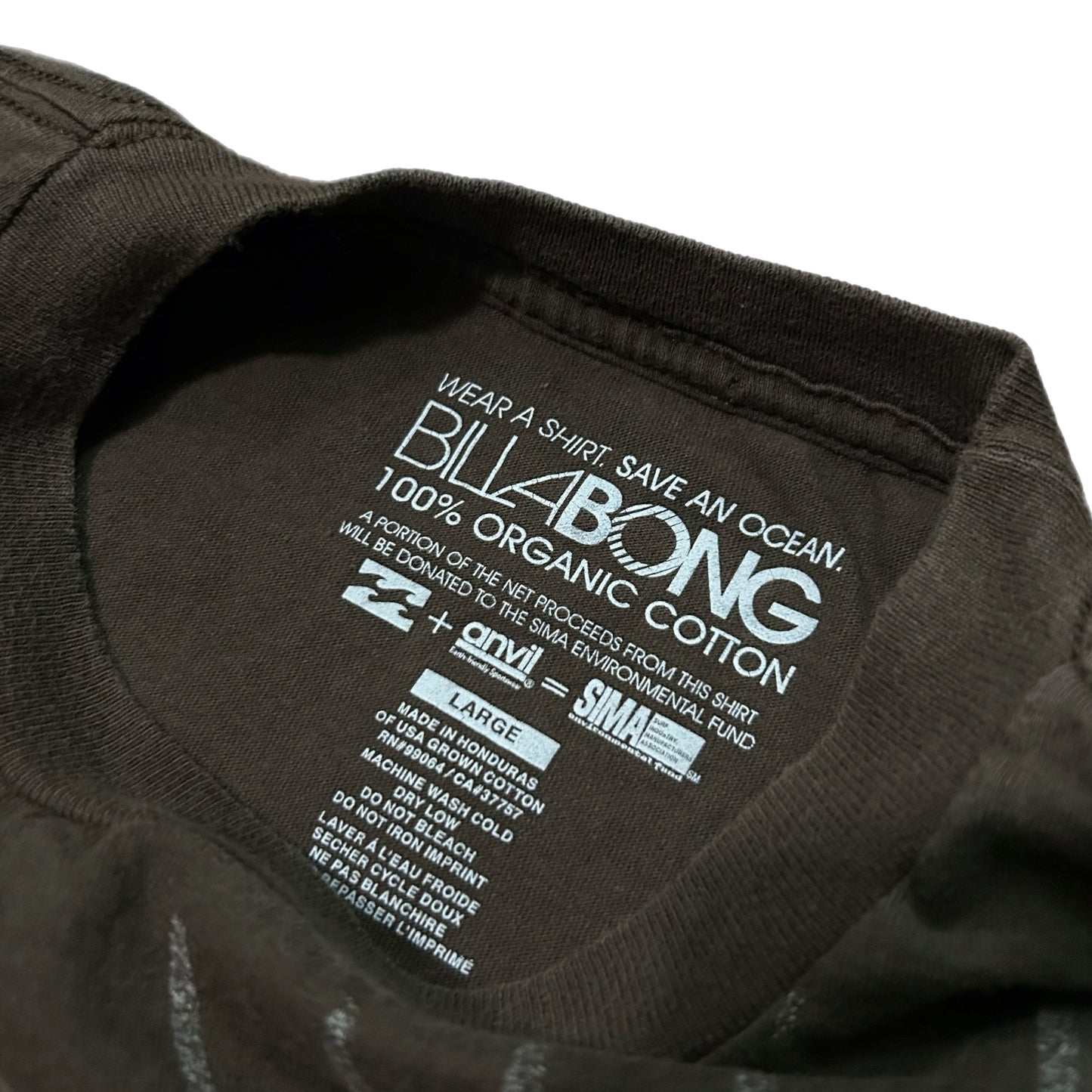 (L) Brown Billabong Graphic Shirt