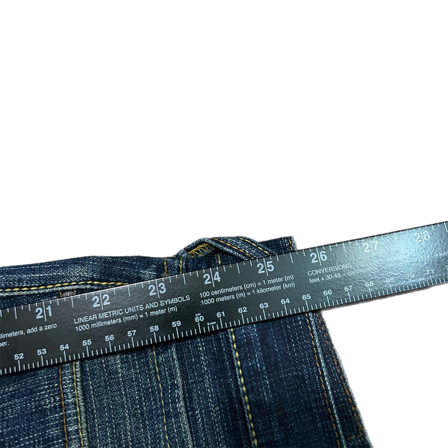 (36) Vintage Evisu Paint Splatter Jean Shorts