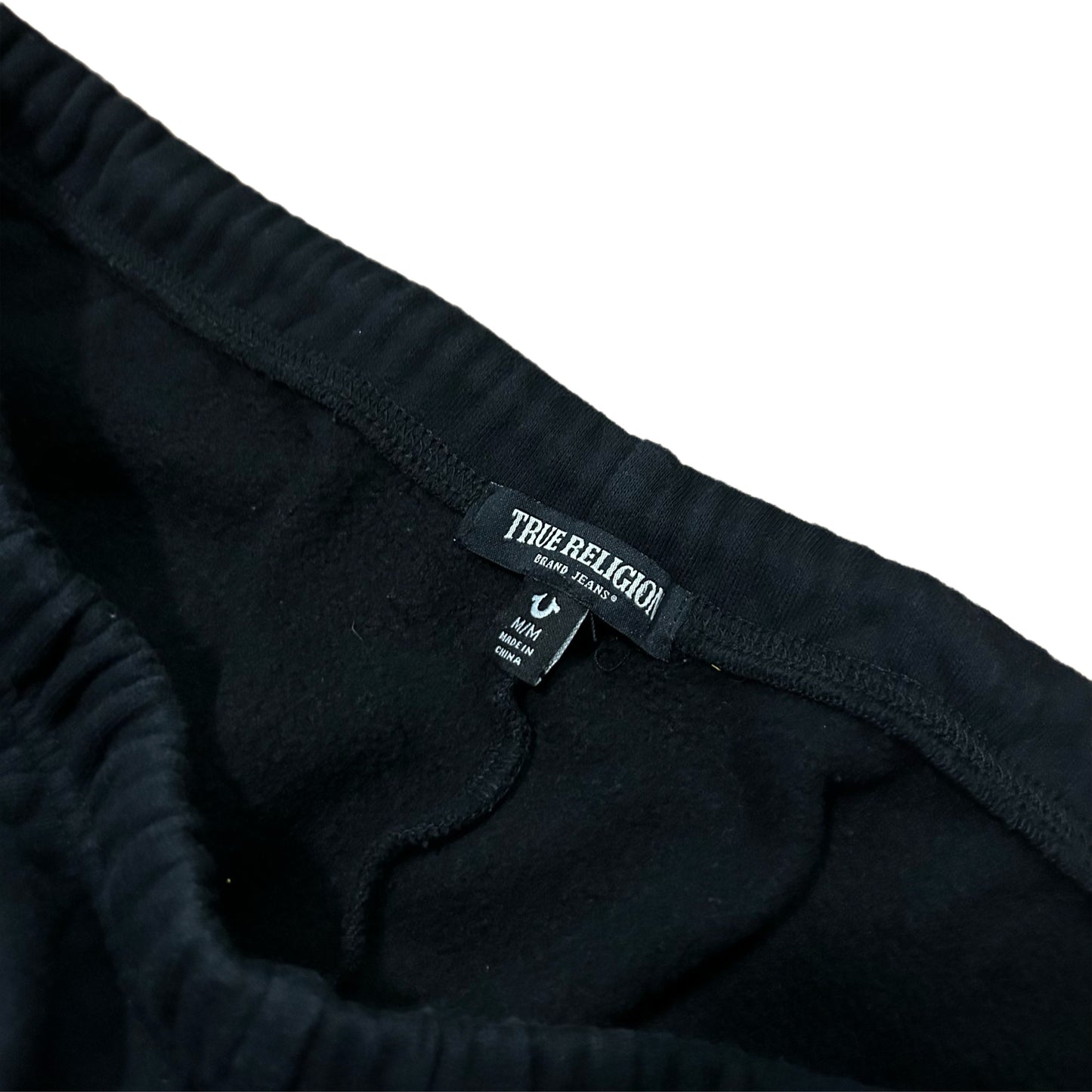 (M) True Religion Black Relaxed Joggers