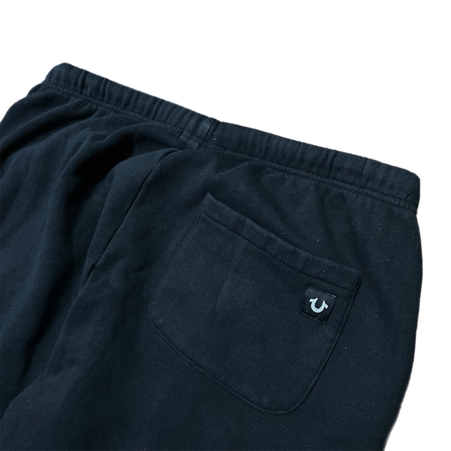 (M) True Religion Black Relaxed Joggers