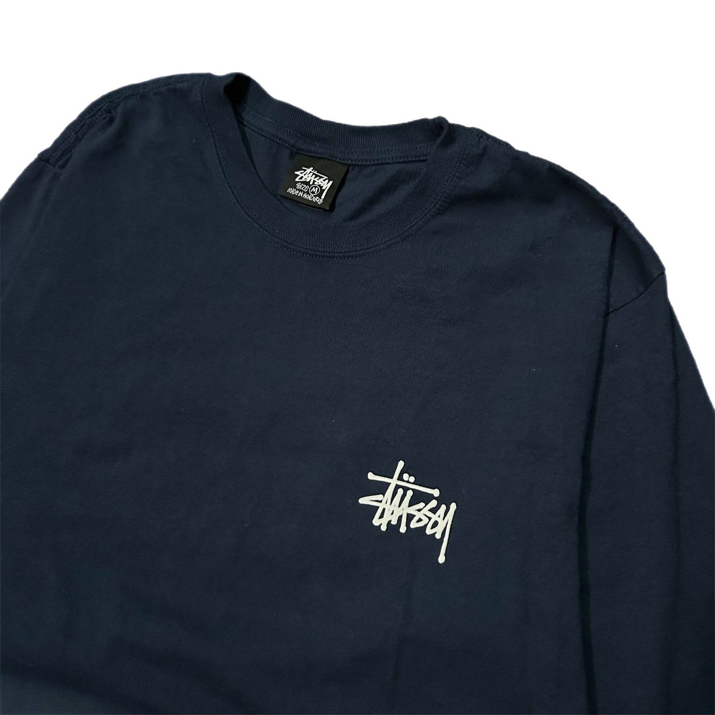 (M) Stussy Basic Long-Sleeve Navy Shirt