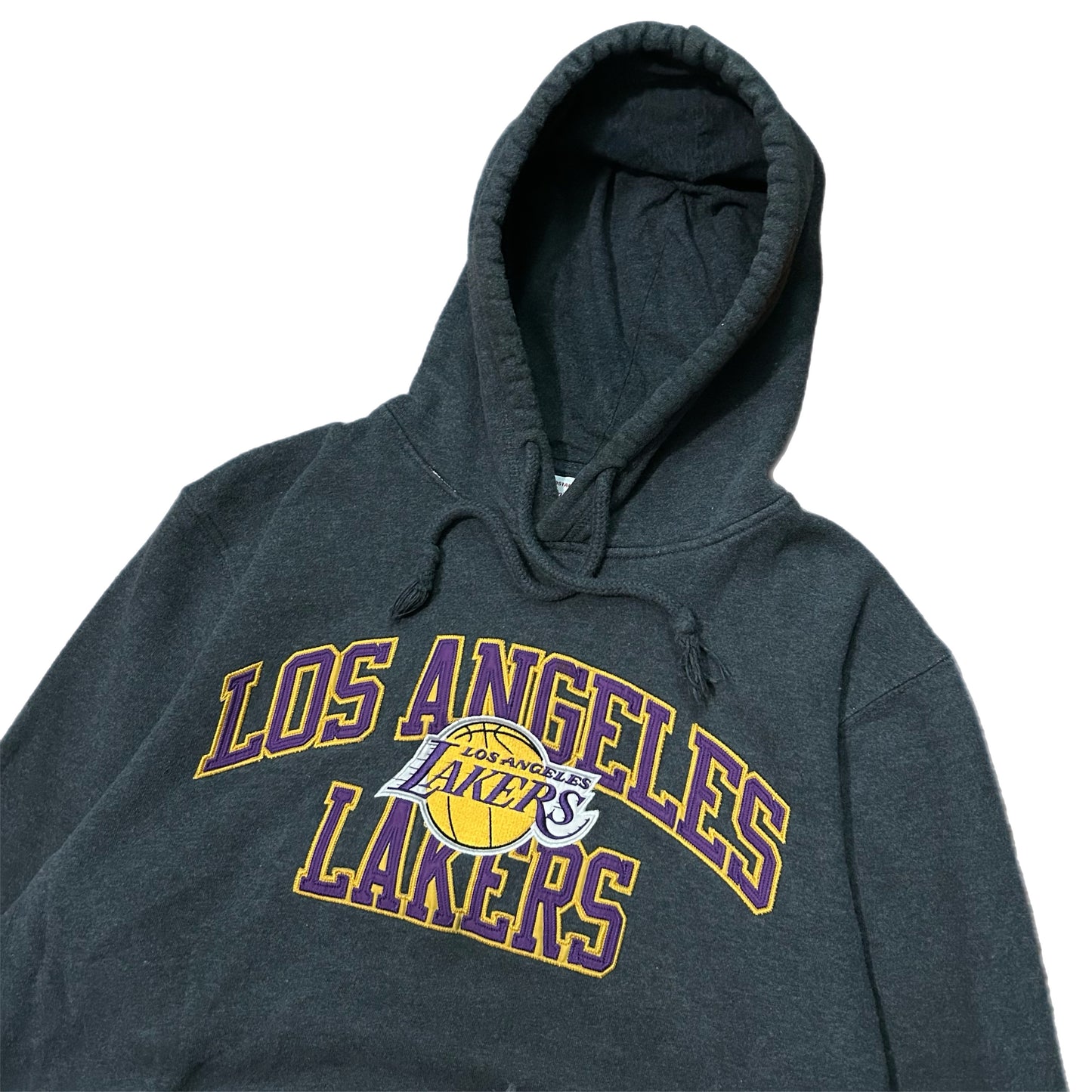 (L) Mitchell & Ness Los Angeles Lakers Grey Pullover Hoodie