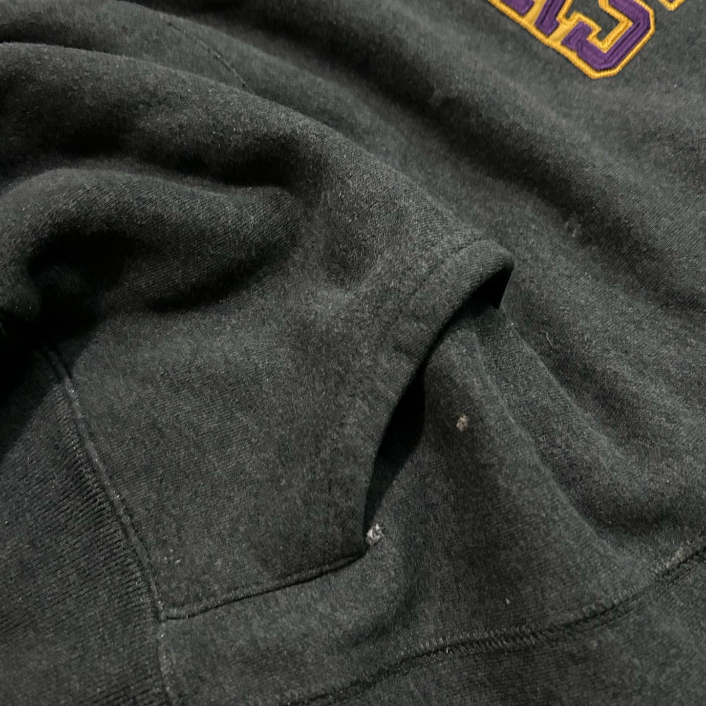 (L) Mitchell & Ness Los Angeles Lakers Grey Pullover Hoodie