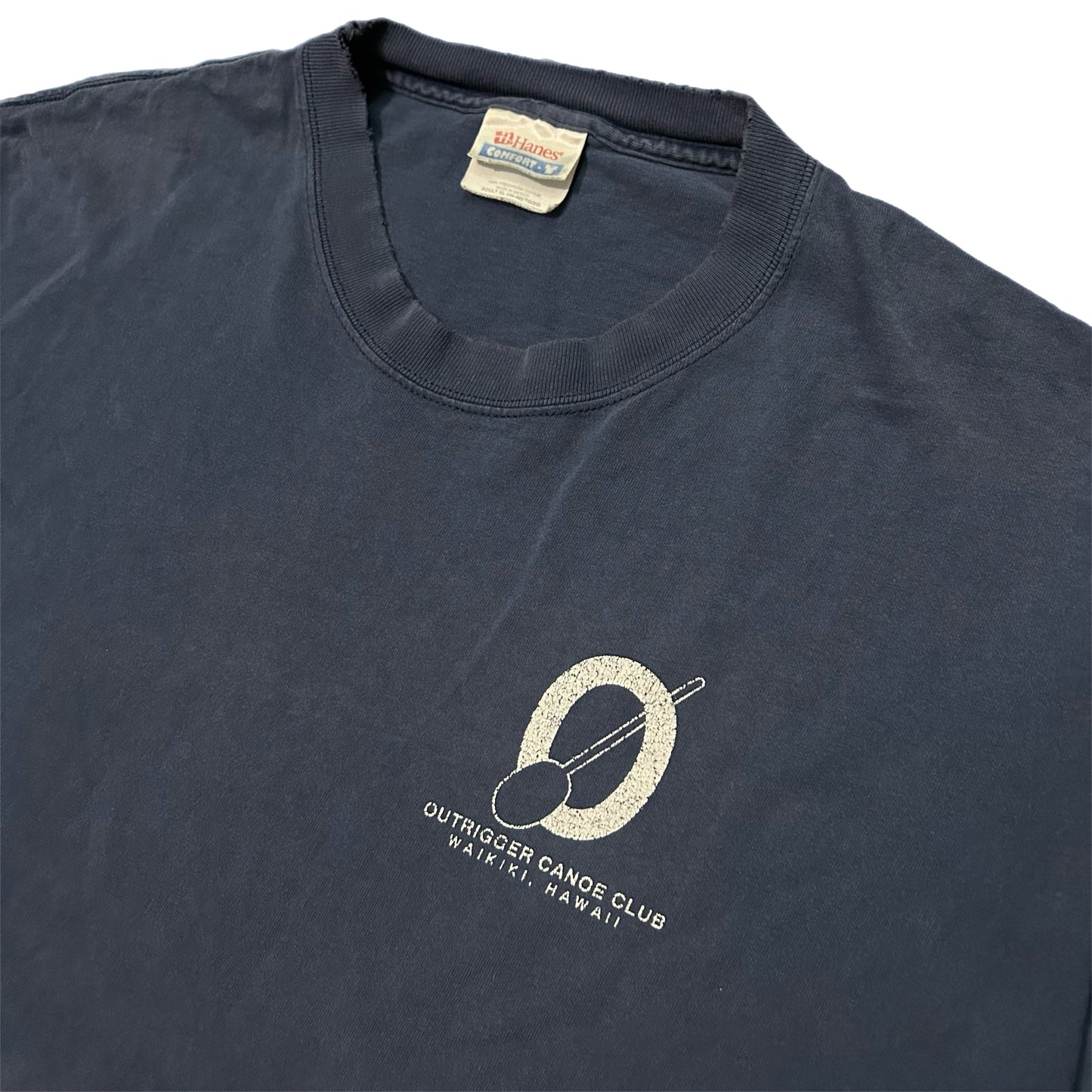 (XL) Vintage Outrigger Canoe Club Hawaii Navy Shirt