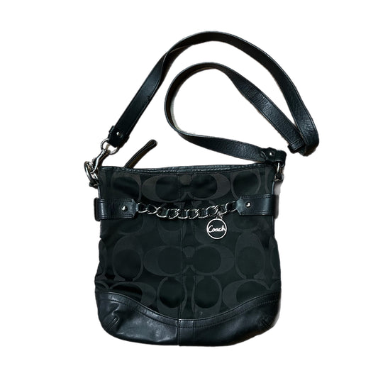 (OS) Coach Optic Black Chain Signature Convertible Black Cross Bag
