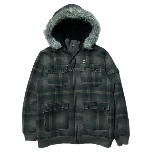 (M) Vintage Billabong Plaid Sherpa Jacket
