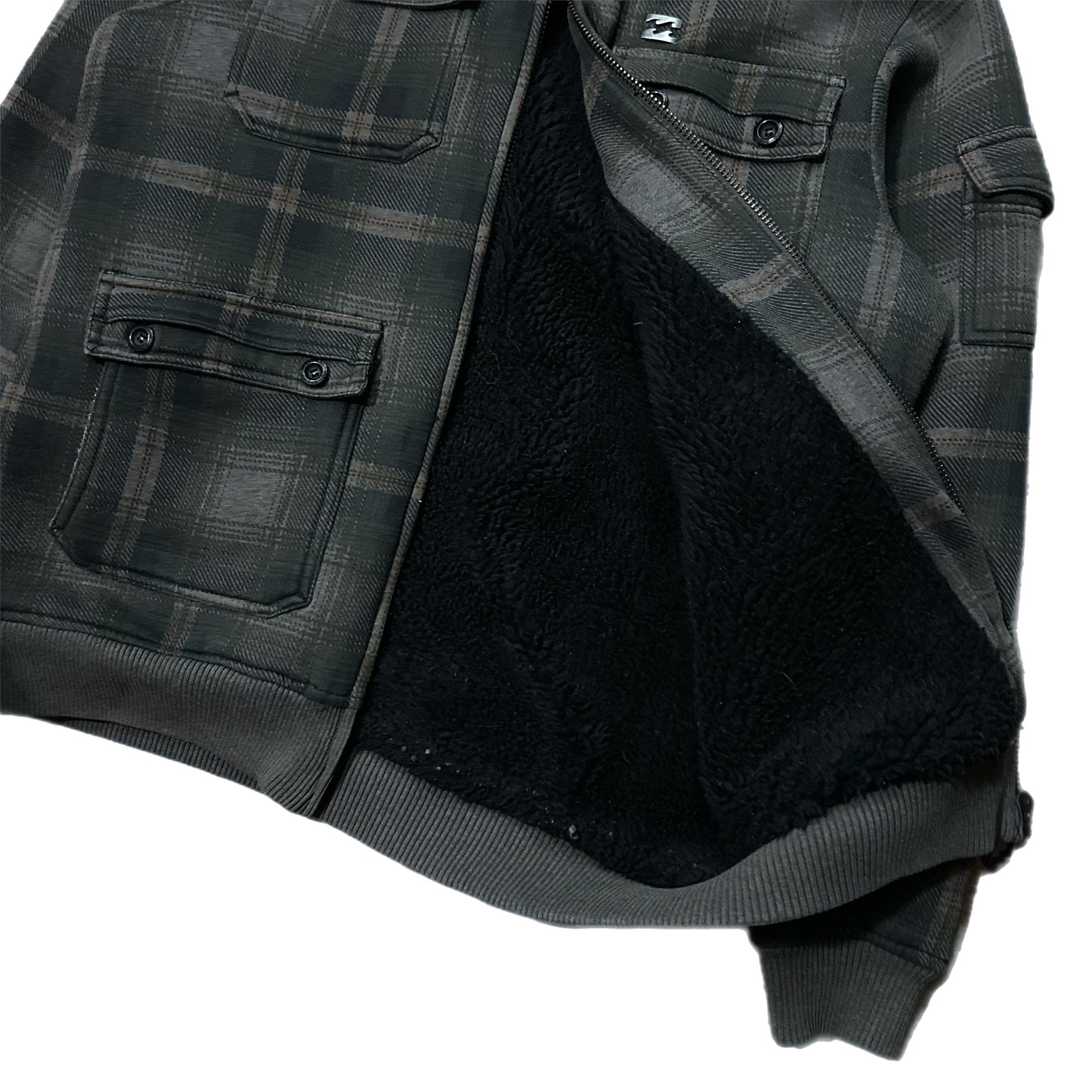 (M) Vintage Billabong Plaid Sherpa Jacket