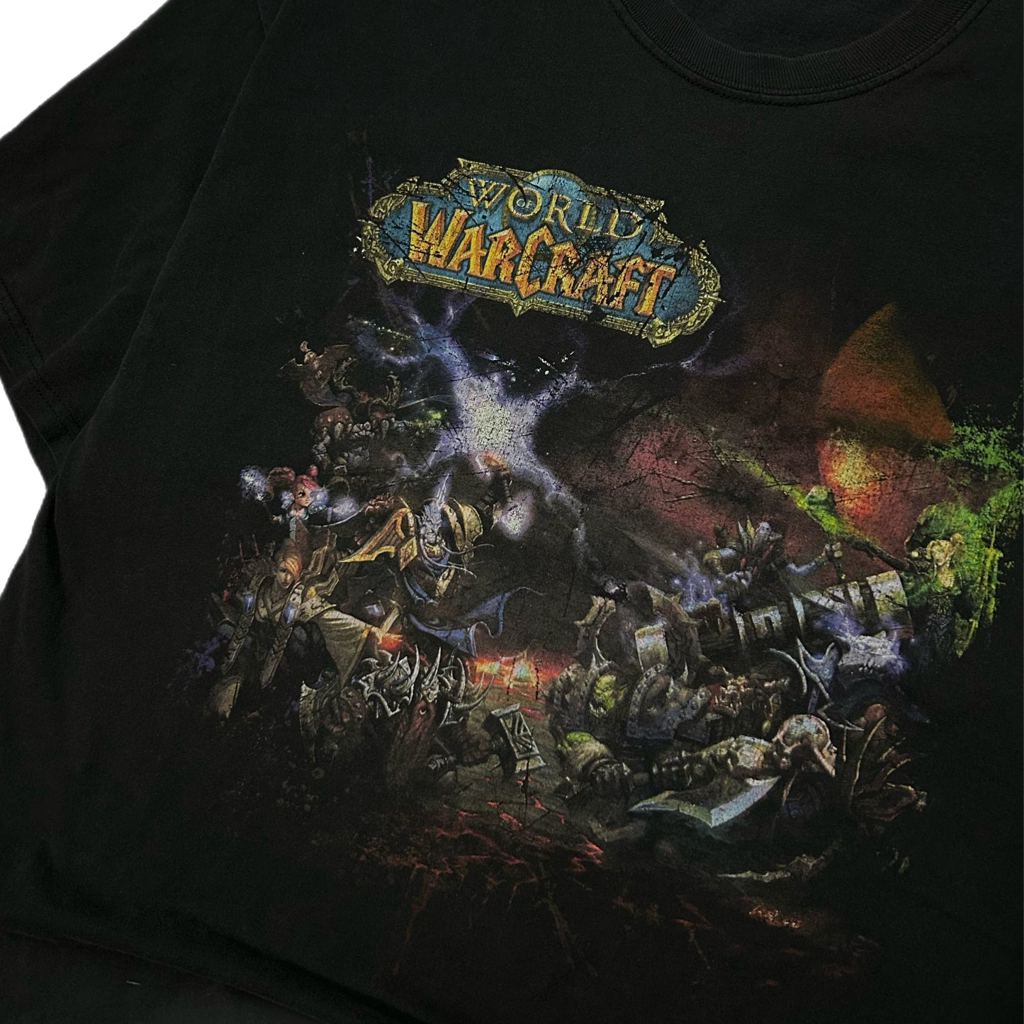 (L) 2004 World of Warcraft Video Game Promo Black Shirt
