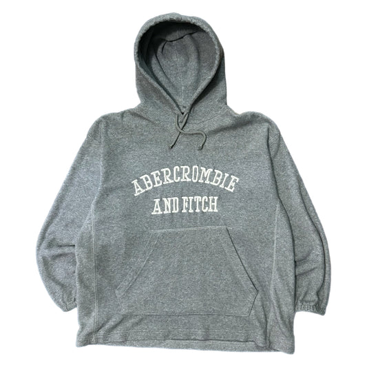 (L) Vintage Y2K Abercrombie & Fitch Grey Pullover Hoodie
