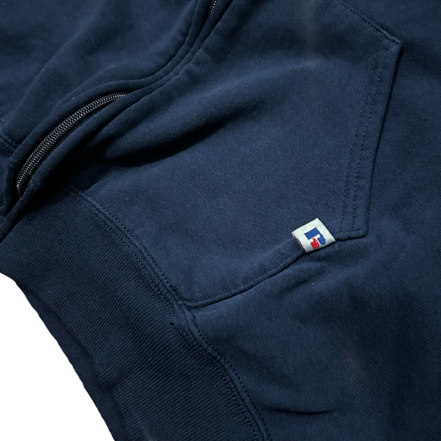 (S/M) Vintage Russell Athletics Navy Zip-Up Jacket