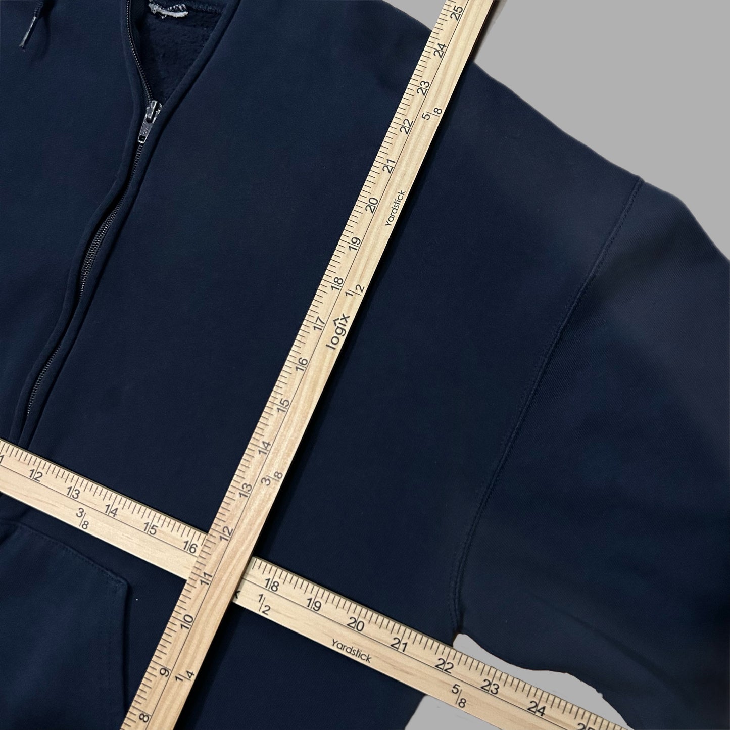 (S/M) Vintage Russell Athletics Navy Zip-Up Jacket